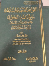 Image of القواعد الفقهية المستنبطة من المدونة الكبرى للامام مالك بن انس الاصبحي برواية الامام سحنون  بن سعيد عن الامام عبدالرحمن بم القاسم