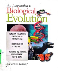 Image of An Introduction to Biological Evolution