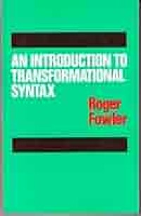 Image of An Introduction to Transformational Syntax