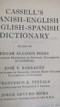 Image of CASSELLS SPANISH - ENGLISH ENGLISH - SPANISH DICTIONARY