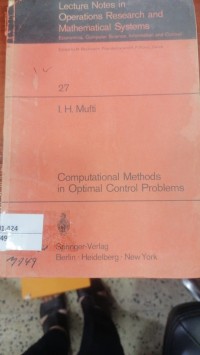 Image of Computational Methods in optimal Control problems