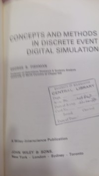 Image of CONCEPTS AND METHODS IN DISCRETE EVENT DIGITAL SIMULATION