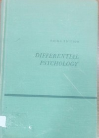 Image of DIFFERENTIAL PSYCHOLOGY