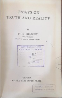 Image of ESSAYS ON TRUTH AND REALITY