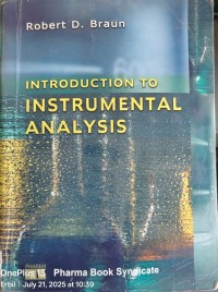 Image of INTRODUCTION TO INSTRUMENTAL ANALYSIS