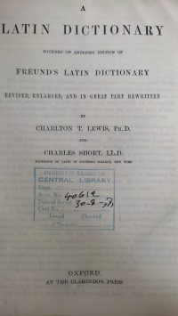 Image of LATIN DICTIONARY