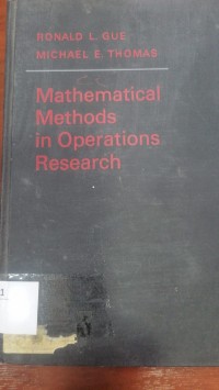 Image of Mathematical Methods in operations Research