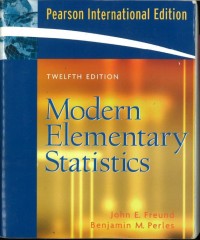 Image of Modern elementary statistics