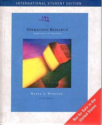 Image of OPERATIONS RESEARCH APPLICATIONS AND ALGORITHMS