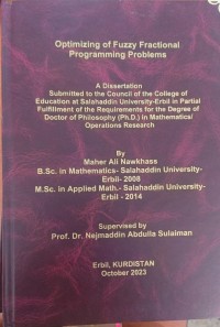 Image of Optimizing of fuzzy fractional programming problems