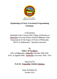 Image of Optimizing of Fuzzy Fractional Programming Problems