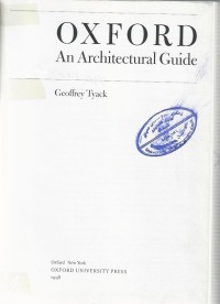 Image of OXFORD AN ARCHITECTURAL GUIDE
