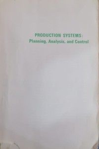 Image of Production Systems Planning, Analysis, and Control