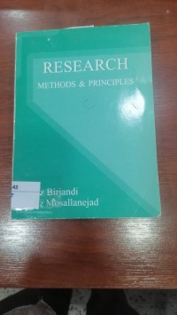 Image of RESEARCH METHODS & PRINCIPLES