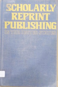 Image of SCHOLARLY REPRINT PUBLISHING