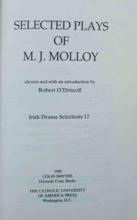 Image of selected plays of M.J. Molly