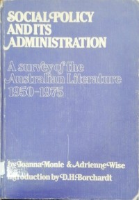 Image of SOCIAL POLICY AND ITS ADMINISTRATION