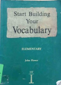 Image of Start Building your Vocabulary - Elementary