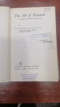 Image of The Art of Research
