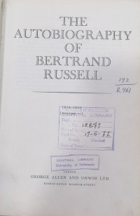 Image of THE AUTOBIOGRAPHY OF BER TRAND RUSSELL