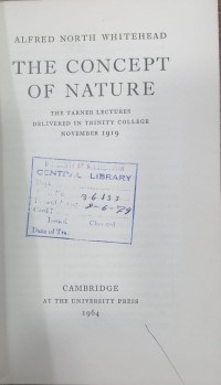 Image of THE CONCEPT OF NATURE
