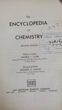 Image of THE ENCYCLOPEDIA OF CHEMISTRY