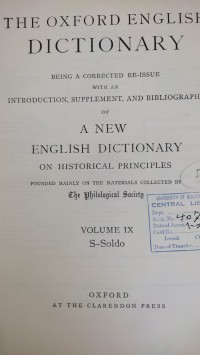 Image of THE OXFORD ENGLISH DICTIONARY