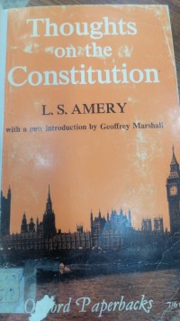 Image of THoughts on the  Constitution