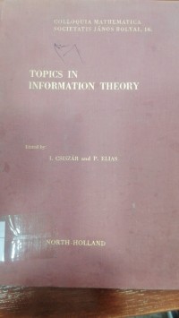Image of TOPICS IN INFORMATION THEORY
