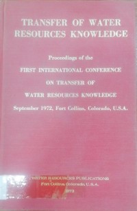 Image of TRANSFER OF WATER RESOURCES KNOWLEDGE
