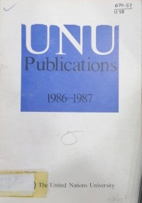 Image of UNU publications 1986-1987