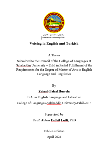 Image of Voicing in English and Turkish