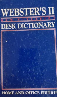 Image of WEBSTERS LL NEW RIVERSIDE DESK DICTIONARY